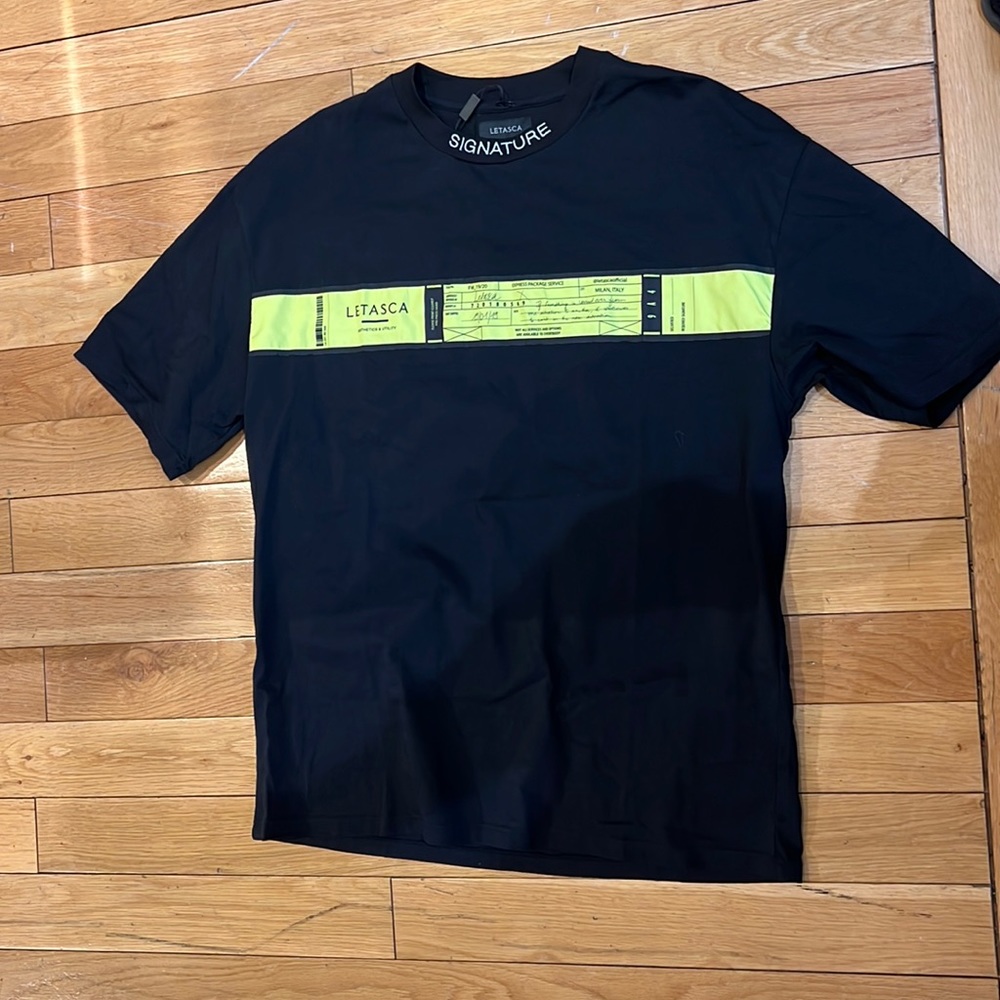 Letasca black t shirt. Size XL and L